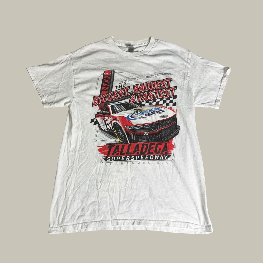 NASCAR Talladega Superspeedway 2024 Geico 500 Starting Lineup T-Shirt White M